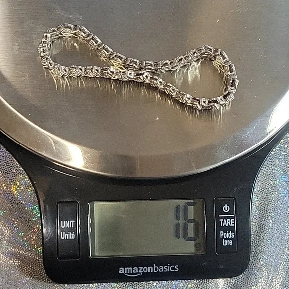 925 Sterling Silver Vintage Tennis Bracelet 44 Diamonds 8" Long - Picture 10 of 10